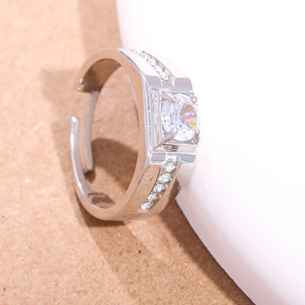 oly-c75c408ef27627b816d8184c25ba6289 Wholesale supply of couples ring imitation moissanite ring open wedding ring gold-plated ring women's ring wholesale men's and women's rings
