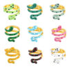 oly-c75f8c3b7b2613b3e26cff9d76018490 Wholesale Bohemian style color oil drop snake copper ring ins sweet cool girl open finger ring color retention in stock supply