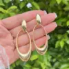 Wholesale Elegant Fashion Earrings Copper Plated 18K Gold Luxury Women Irregular Design Jewelry Accessories Cute Beach Style Modern Style Inlaid