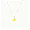 Wholesale Women’s Fish Pendant Necklace With Inlay Artificial Rhinestones, 18K Real Gold Plated Copper, Water Plating On Cable Chain