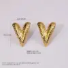 Wholesale 1 Pair Simple Style Classic Style Heart Shape 304 Stainless Steel Imitation Gold Electroplating Ear Studs