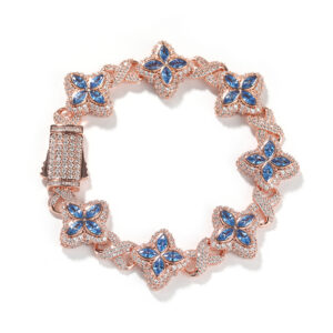 Rose gold aquamarine / 7inch bracelet