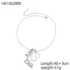 Wholesale 18K Gold Plated Titanium Steel Vacuum Electroplated Three-Dimensional Letter Pearl Trendy Necklace Handmade Unisex