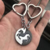 oly-c7e5457dc188a870d361a0a8e9c84e0f Wholesale Heart-Shaped Keychain Men's Stainless Steel Niche Keychain Accessories Ring Car Key Chain Pendant Jewelry