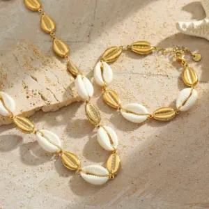 Wholesale Jewelry Beach Tropical Shell 304 Stainless Steel Bracelets Necklace