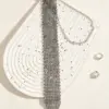 oly-c80223fdc474ac1c847df8d2897b8505 Wholesale Shiny Round Tie For Adults With Artificial Gemstones In Silver, Perfect For Independence Day