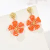 Wholesale Sweet Multicolor Flowers Earrings For Women With Beading And Artificial Crystal Inlay