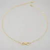 Wholesale Ferroalloy Infinity Vacuum Plating Real Gold Plated Vintage Style Handmade Simple Style Waterproof Non Tarnish Hollow Out Cable Chain Gold Necklace