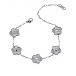 Steel bracelet / All-over stainless steel + 18k gold plating