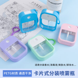 Wholesale Ready Stock Card Silicone Cover Apple Spray Bottle Alcohol Perfume Bottle Set Travel Refill Bottle Factory