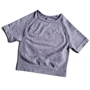 gray blue short sleeve / M