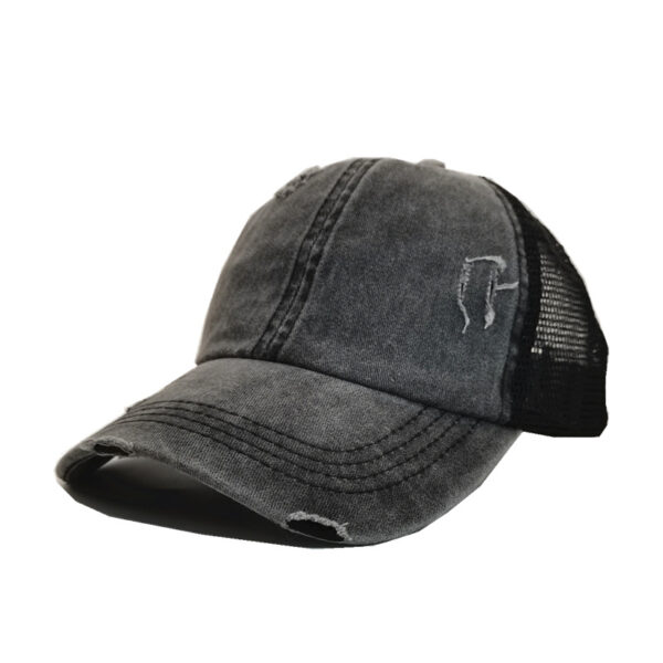 oly-c87960dbff6a36f34762385f3993b289 Wholesale Cross Mesh Washed Ponytail Baseball Cap Women's Summer Spring and Autum Light Plate Old Outdoor Sun Protection Cap Peaked Cap