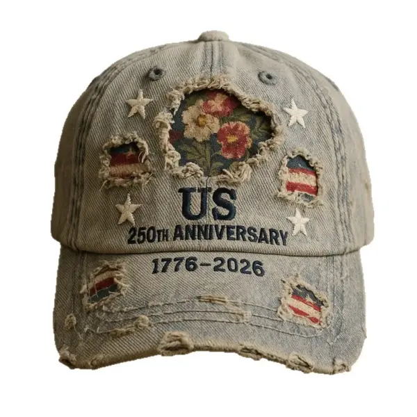oly-c8817f4dc0315cfe8b7f29d3af79f276 Wholesale Unisex Breathable Polyester Hat with Curved Brim Featuring Printing for America's 250th Anniversary - Nihaojewelry