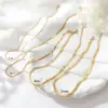 Wholesale Ion Plating (IP) 18K Gold Plated Chain Necklace 304 Stainless Steel IG Style Original Design Basic Waterproof Non Tarnish 304 Stainless Steel Lobster Trigger Clasp Closure Layered Necklaces Sweater Chain Long Necklace
