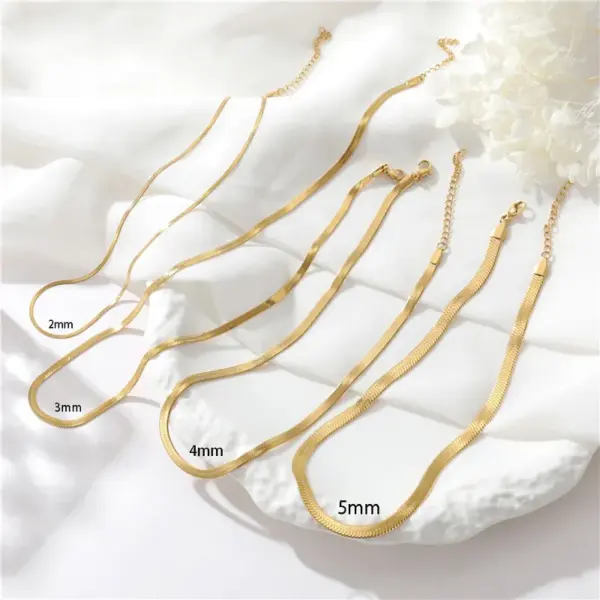 Wholesale Ion Plating (IP) 18K Gold Plated Chain Necklace 304 Stainless Steel IG Style Original Design Basic Waterproof Non Tarnish 304 Stainless Steel Lobster Trigger Clasp Closure Layered Necklaces Sweater Chain Long Necklace