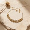 Wholesale Titanium steel chunky chain diamond-encrusted bracelet, a light luxury jewelry.