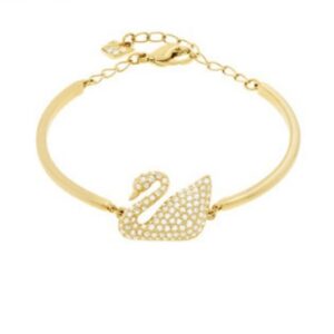 Gold swan bracelet
