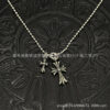 Wholesale Copper vintage necklace pendant, large and small double cross necklace, men's and women's jewelry