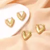 Wholesale PVD Coated Gold Plated Heart Shape 304 Stainless Steel IG Style Vintage Style Waterproof Non Tarnish Ear Clip