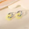 Wholesale Round Hypoallergenic Earrings For Women In 18K Real Gold Plated 304 Stainless Steel With 0.05µm-0.08µm Electroplated Coating