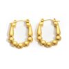 oly-c8d4d35dbddc7aef54731d93a41e5a58 Wholesale trend metallic titanium steel geometric smooth irregular grain earrings female retro versatile stainless steel
