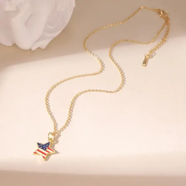 Wholesale Waterproof Non Tarnish Cross Necklace For Women In Electroplated Copper With Stone-Free Inlay And O-Link Chain