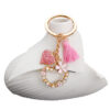 oly-c8f2bd2f9f3e3abf3d81d4df0b573c89 Wholesale AliExpress Explosions Beautiful Girl Heart Pink Tassel Pearl Flower Love Keychain Jewelry Luggage Pendant