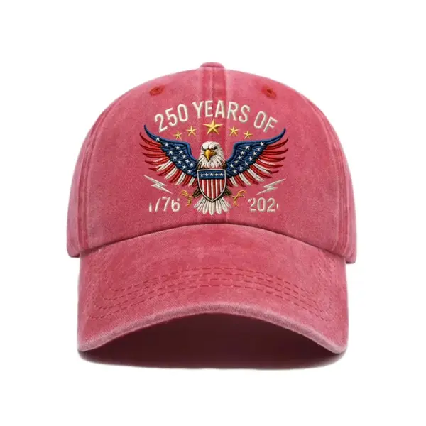 Wholesale Retro United States Baseball Cap With Curved Brim, Breathable Design Featuring Printing Craft, Perfect For America's 250th Anniversary