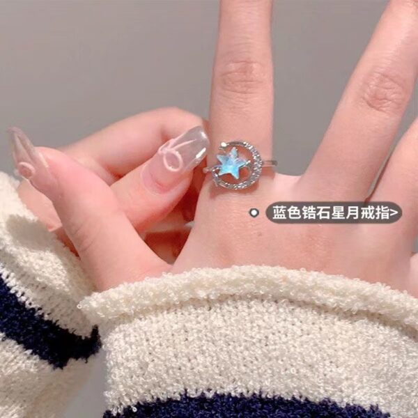 oly-c91fb3a530182d0add495aa8771c5f80 Wholesale Galaxy Accompaniment ~ Star Zircon Ring Light Luxury High-Quality Temperament Ring Fashion Personality Easiest for Match