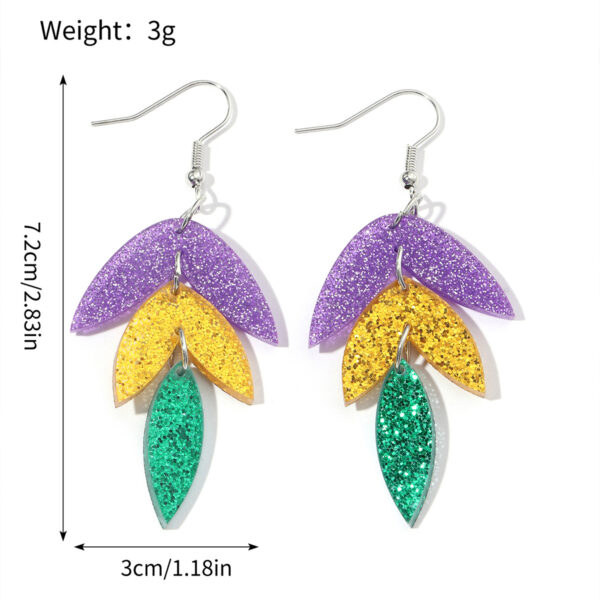 oly-c923b523f890f8be9457ca67220db0d0 Wholesale Carnival Lobster Mask Crown Tri-color Acrylic Earrings Women's Earrings