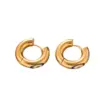 Wholesale PVD Coated Real Gold Plated 18K Gold Devil'S Eye 304 Stainless Steel Modern Style Waterproof Non Tarnish Hoop Earrings