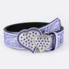 oly-c93ca0b445ca88bfc463963c3baa3f1a Wholesale Double Heart Belt Sapphire Pattern Metal Buckle pu Belt Women's Personalized Jeans Trendy Waist Closure Belt