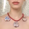 Wholesale Beaded Wood Car Necklace For Women With Beaded Chain, Perfect For Independence Day