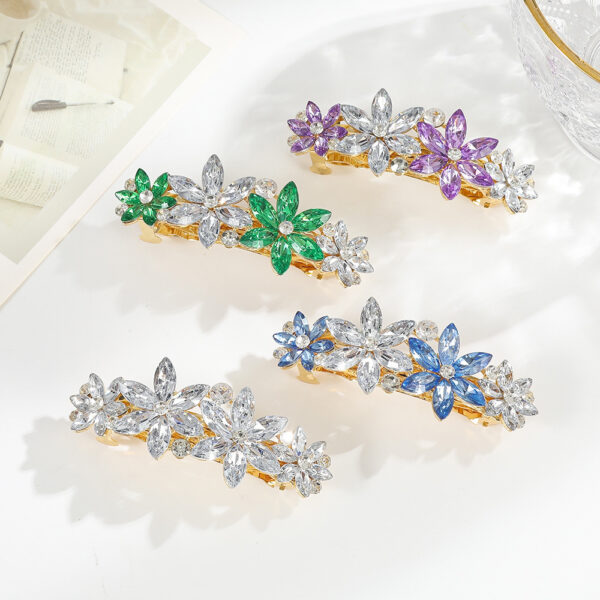 Wholesale simple hairpin elegant medium horizontal clip ladies spring clip top clip ponytail clip alloy hairpin manufacturers