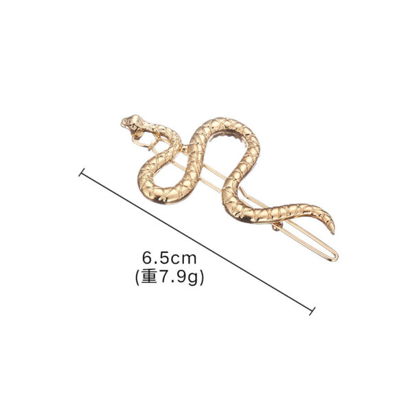 Wholesale Export Wish Supply Personalized Fashionable One-Word Hairpin Alternative Hair Accessories Snake-Shaped Hairpin for Women