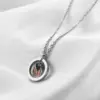Wholesale Jewelry Ethnic Style Simple Style Heart Shape American Flag Titanium Steel Plating Pendant Necklace