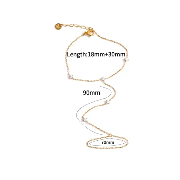 Wholesale PVD Coated Real Gold Plated 18K Gold Geometric 304 Stainless Steel IG Style Waterproof Non Tarnish 304 Stainless Steel Lobster Trigger Clasp Closure Bracelets