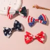 oly-c980c2847a04a89c6027a66f7739a785 Wholesale Star Striped Duckbill Hair Clip American Flag Bangs Side Parting Independence Day Navy Blue Red White Hair Accessories For Women