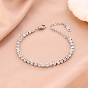 4mm Diamond Bracelet White