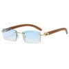Wholesale Fashionable Sunglasses for Men, Ultra-Clear Rimless Sunglasses, Marine Lenses, Diamond-Cut Edges, Trendy Wholesale 7533