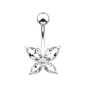 Single Bead Four Leaves-Silver