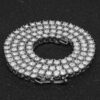 Wholesale Electroplated alloy tennis chain with gold rhinestones, a row of tennis chains, gold and silver necklaces