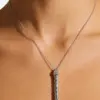 Wholesale Bamboo Waterproof Non Tarnish Necklace For Women In 304 Stainless Steel With 18K Real Gold Electroplated And Zircon Inlay, Box Chain