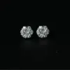 Wholesale Fashionable S925 Silver Plated Snowflake Earrings Elegant Dance Of Snowflake Jewelry Women's Stylish Hoop Earrings With Diamond