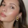 Wholesale 304 Stainless Steel Geometric PVD Coated 18K Real Gold Plated Casual Simple Style Streetwear Mixed Color Plating Ear Studs