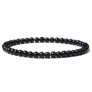 Glossy Black Glass / 19cm
