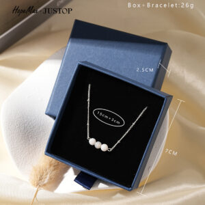 Moonstone 925 silver plated bracelet [boxed]