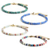 oly-ca75b4ea54d45fda7ad0824d28013ff0 Wholesale Jewelry Colorful Natural Stone Beaded Bracelet for Girls Light Luxury High-End Simple Shoushan Stone Bracelet