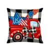 Wholesale Household Plush Pillow Case Featuring Car Pattern, Perfect For Independence Day Decoration