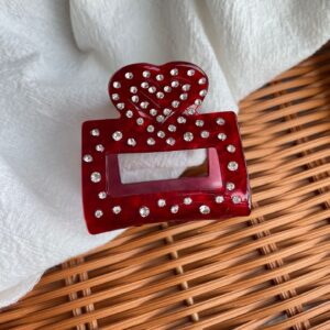 Love diamond square gripper burgundy (about 5cm)
